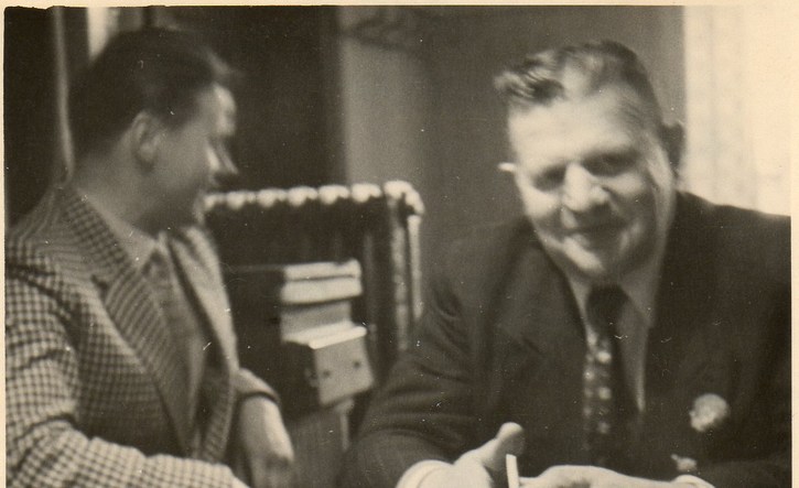 In der Linde 1952   Rolf Elste mit dem Mllermeiter Willi Illge